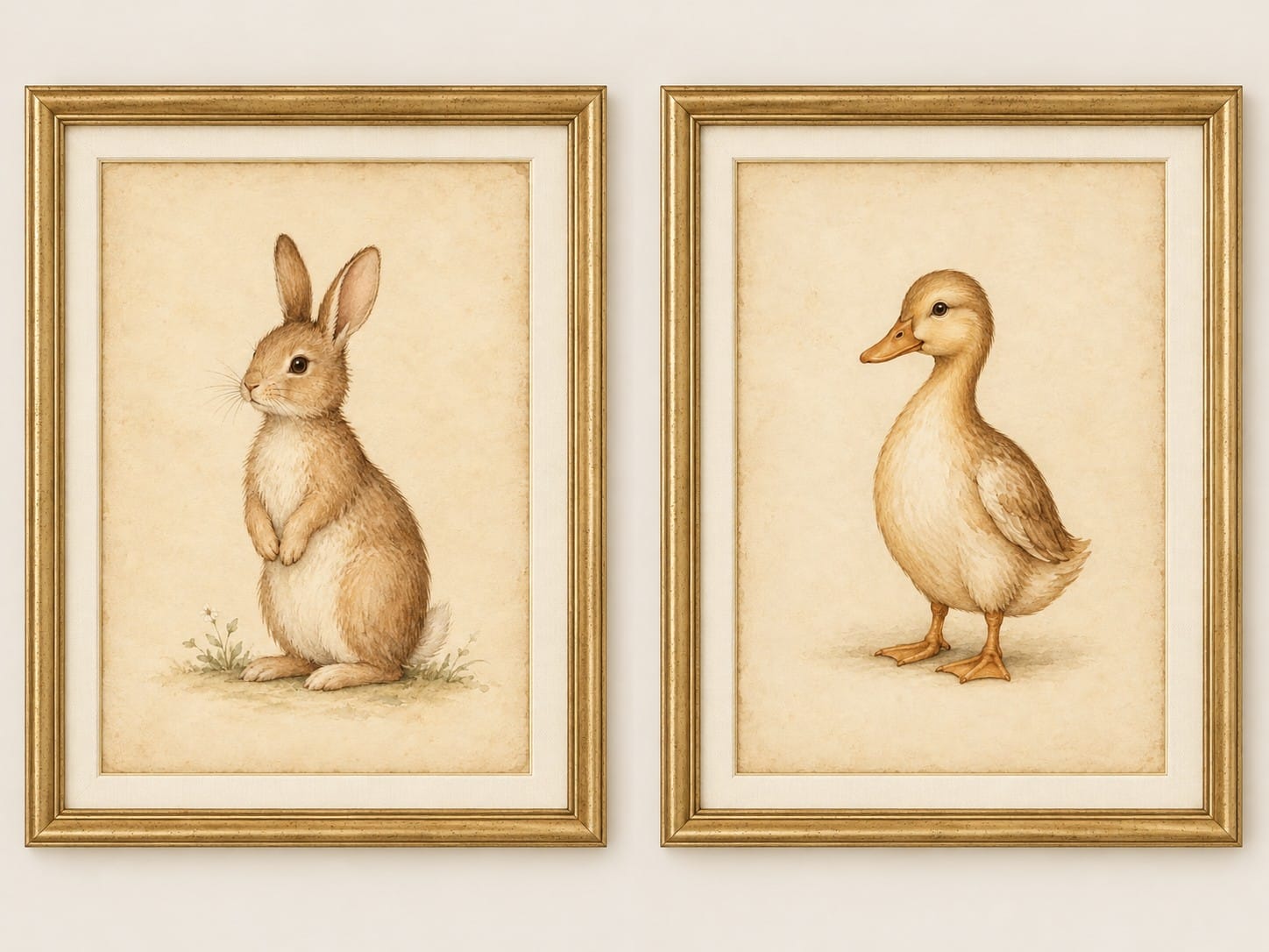 The Bunny and the Duckling — Pair of Prints