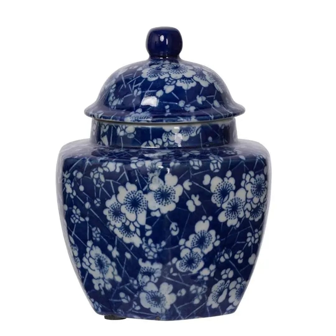 Blue & White Lidded Jars, Set of 3 — additional view