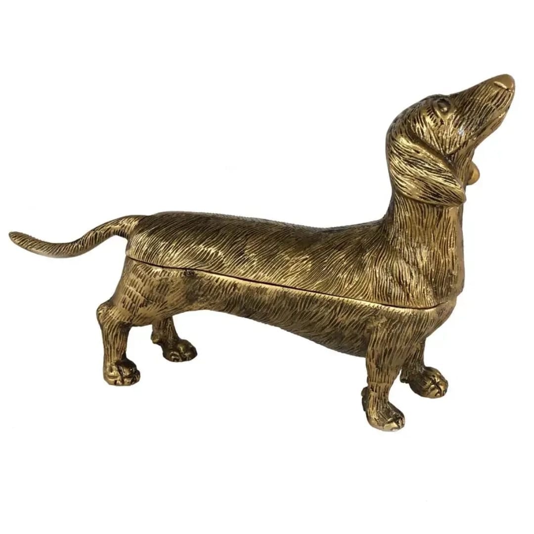Brass Dachshund Lidded Box — additional view