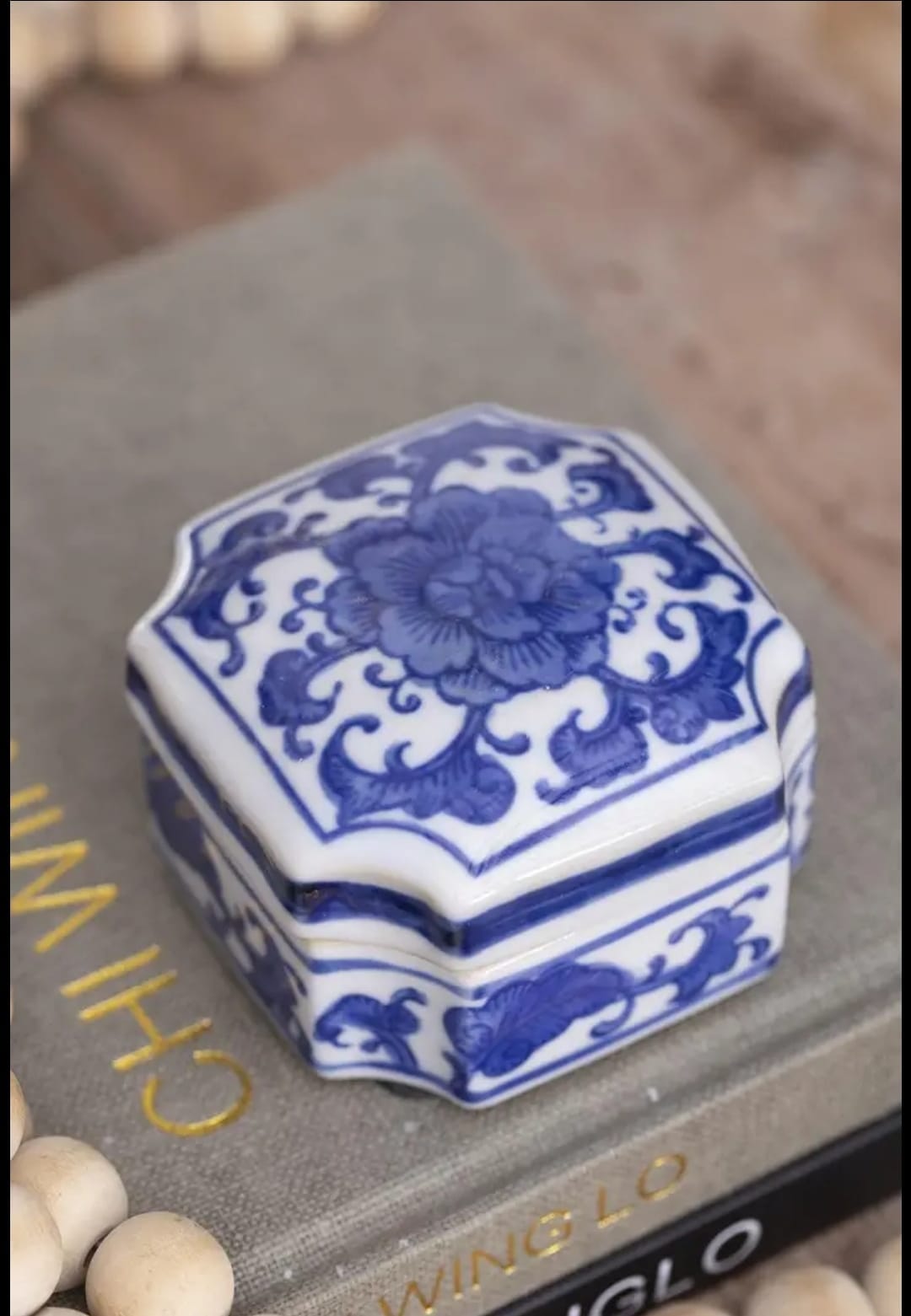 Leith Blue & White Lidded Boxes, Set of 3 — additional view