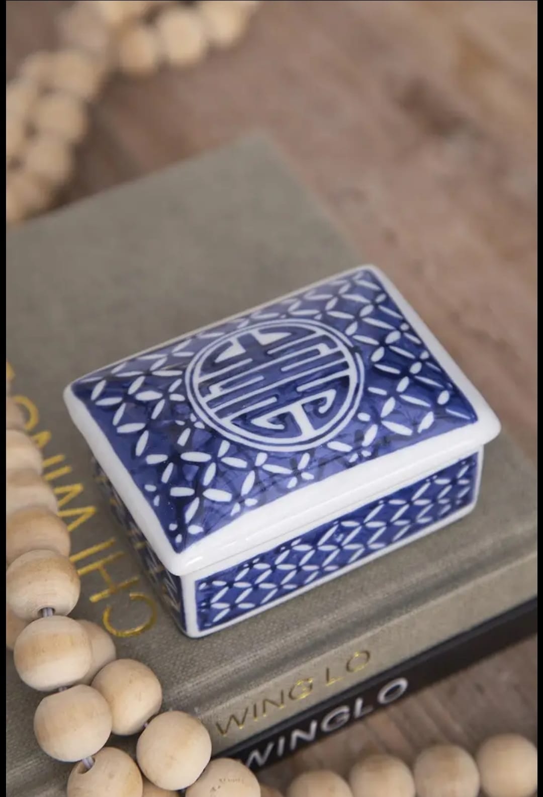 Leith Blue & White Lidded Boxes, Set of 3 — additional view