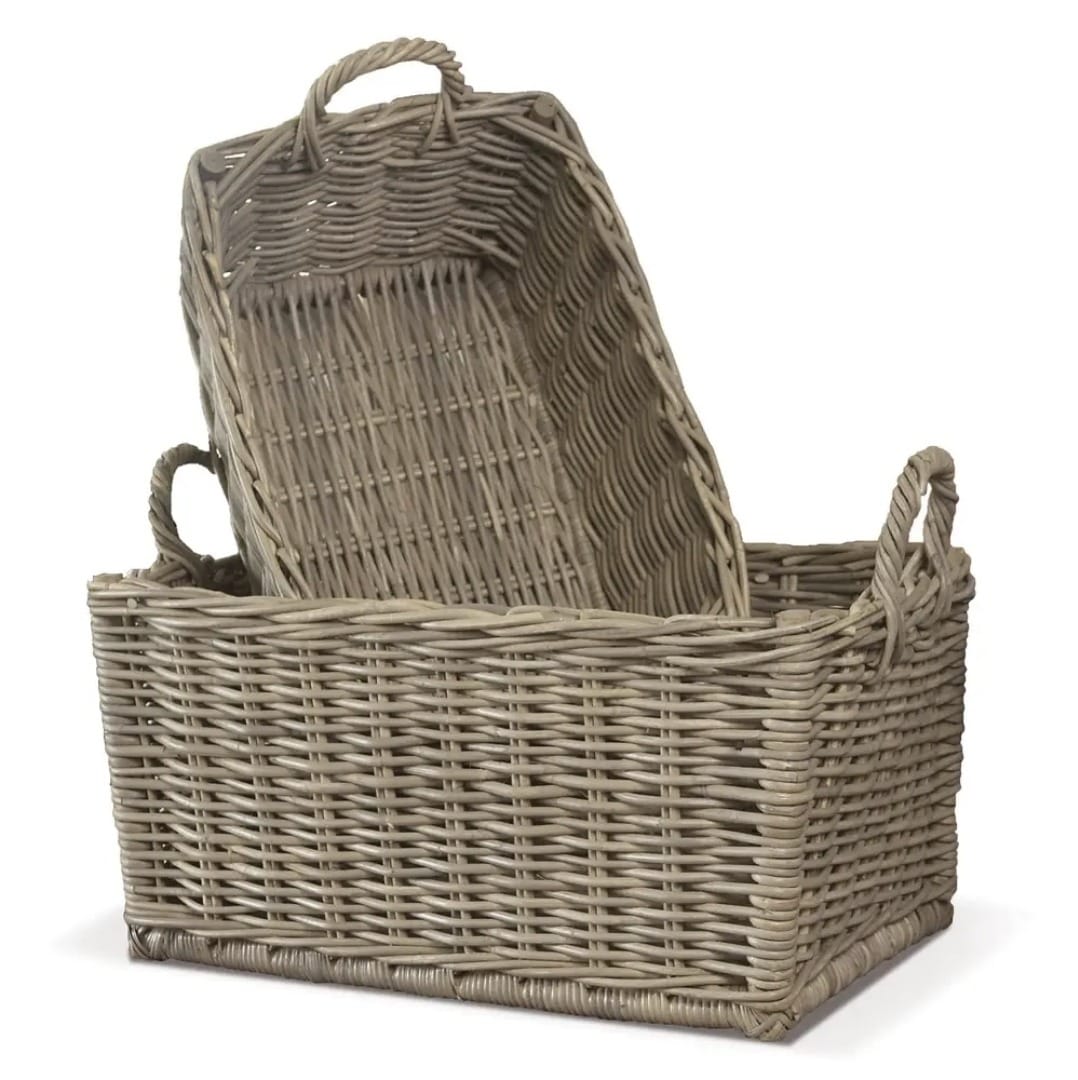Normandy Rattan Baskets, Set of 2