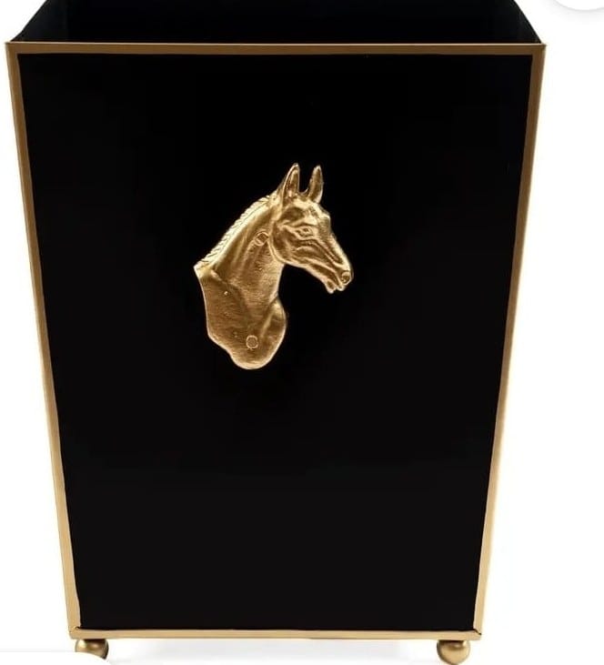 Regency Horse Head Wastebasket