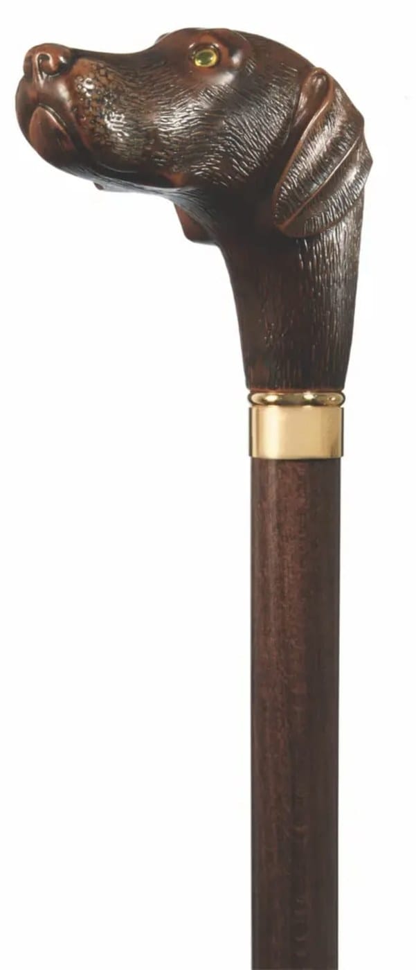 Brownie Chocolate Lab Walking Cane — additional view