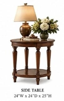 Applewood Round Side Table