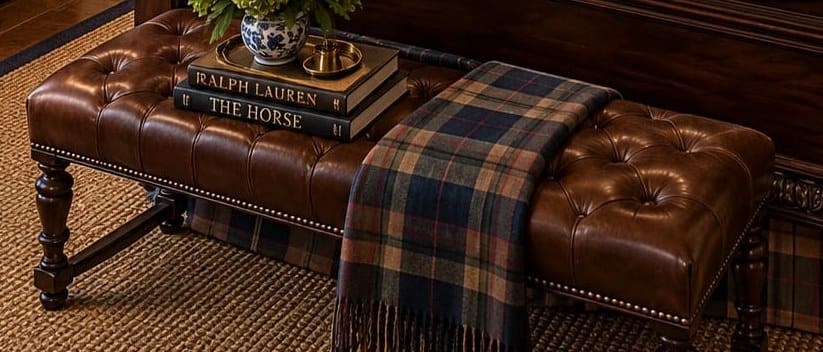 Tufted Leather Bed-End Bench — additional view
