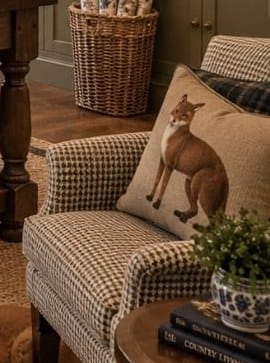 Houndstooth Club Chair