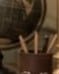 Leather Pencil Cup with Silver Horse Bit