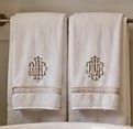 Monogrammed White Towel Set — additional view