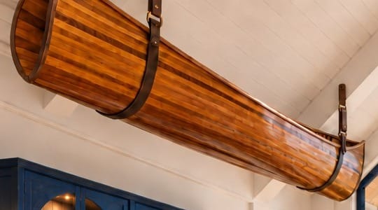 Hanging Wooden Canoe