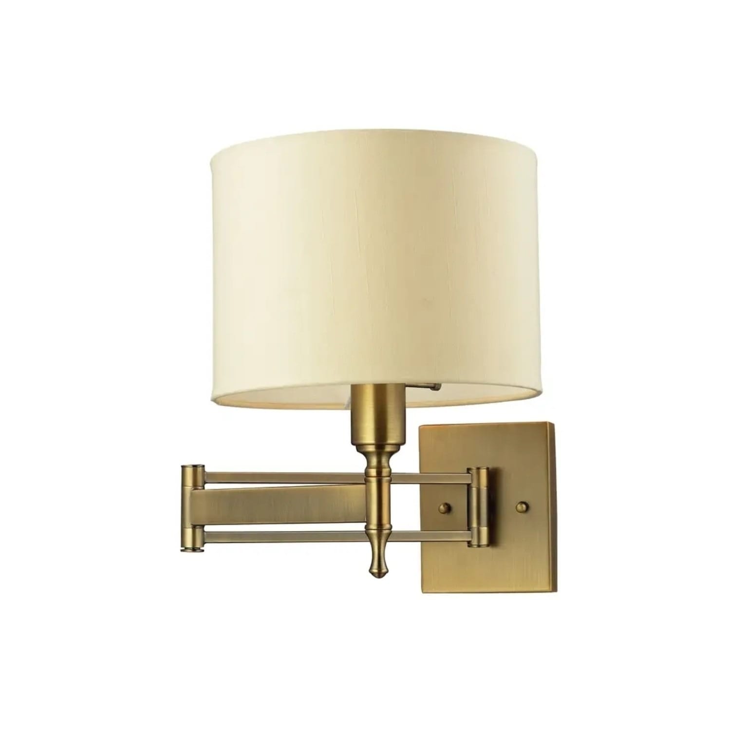 Pembroke Swing-Arm Sconce, Antique Brass
