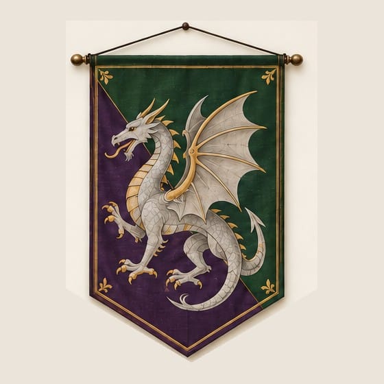 Heraldic Dragon Pennant