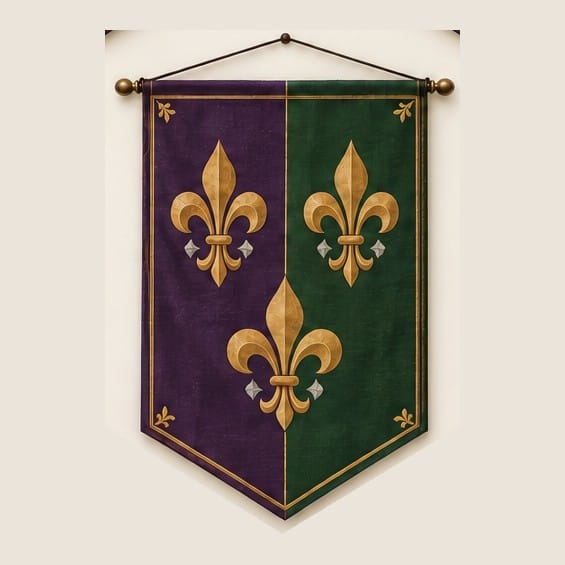 Heraldic Fleur-de-Lis Pennant