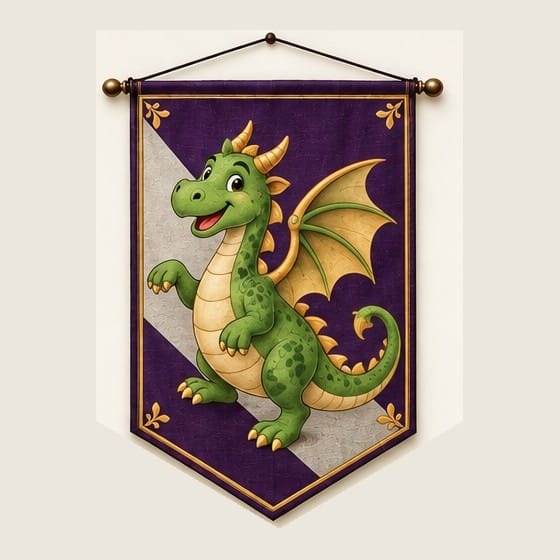 Young Knight's Dragon Pennant