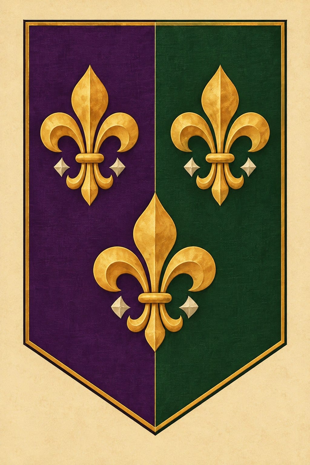 Young Knight's Fleur-de-Lis Pennant — additional view