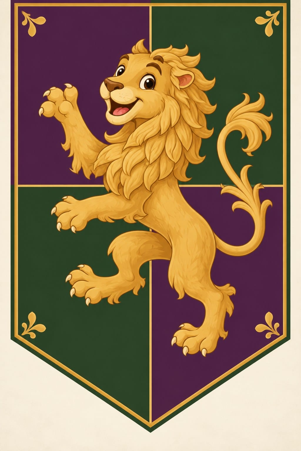 Young Knight's Lion Pennant — additional view