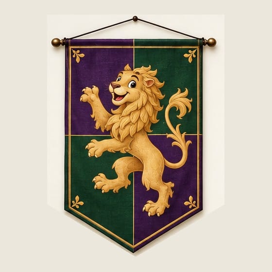 Young Knight's Lion Pennant