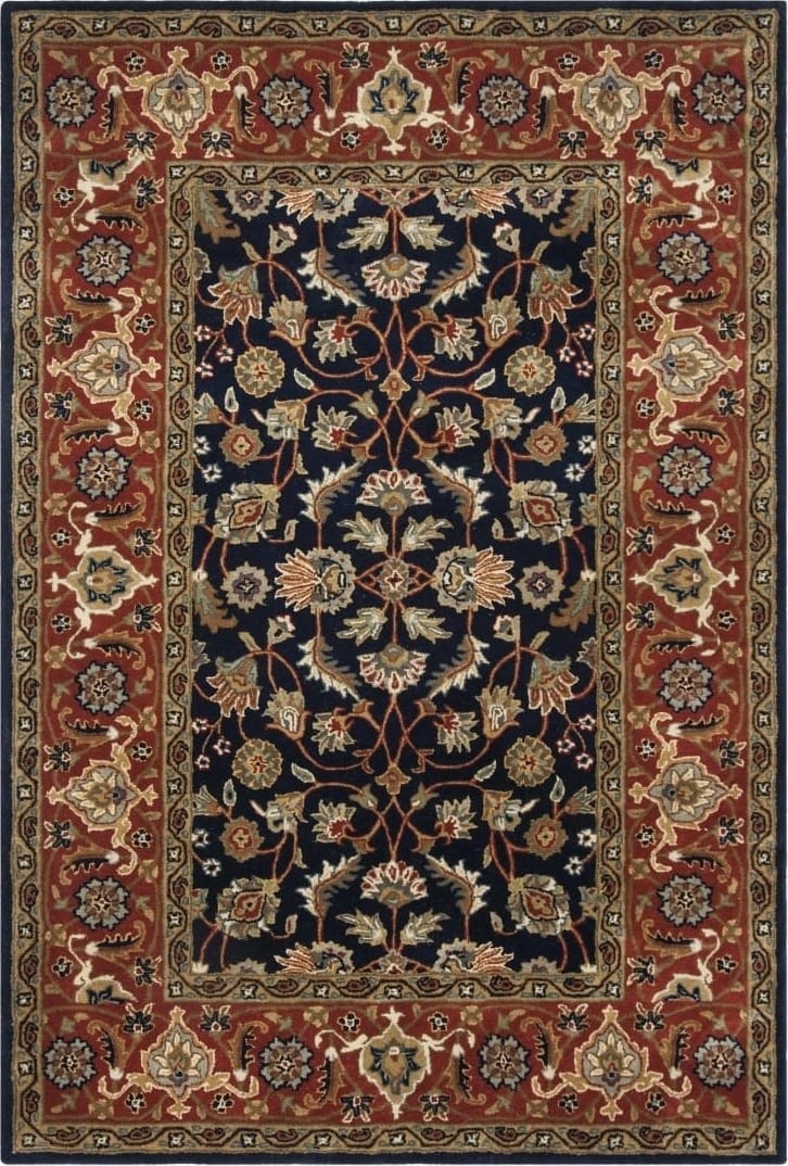 Royalty Navy & Rust Wool Rug