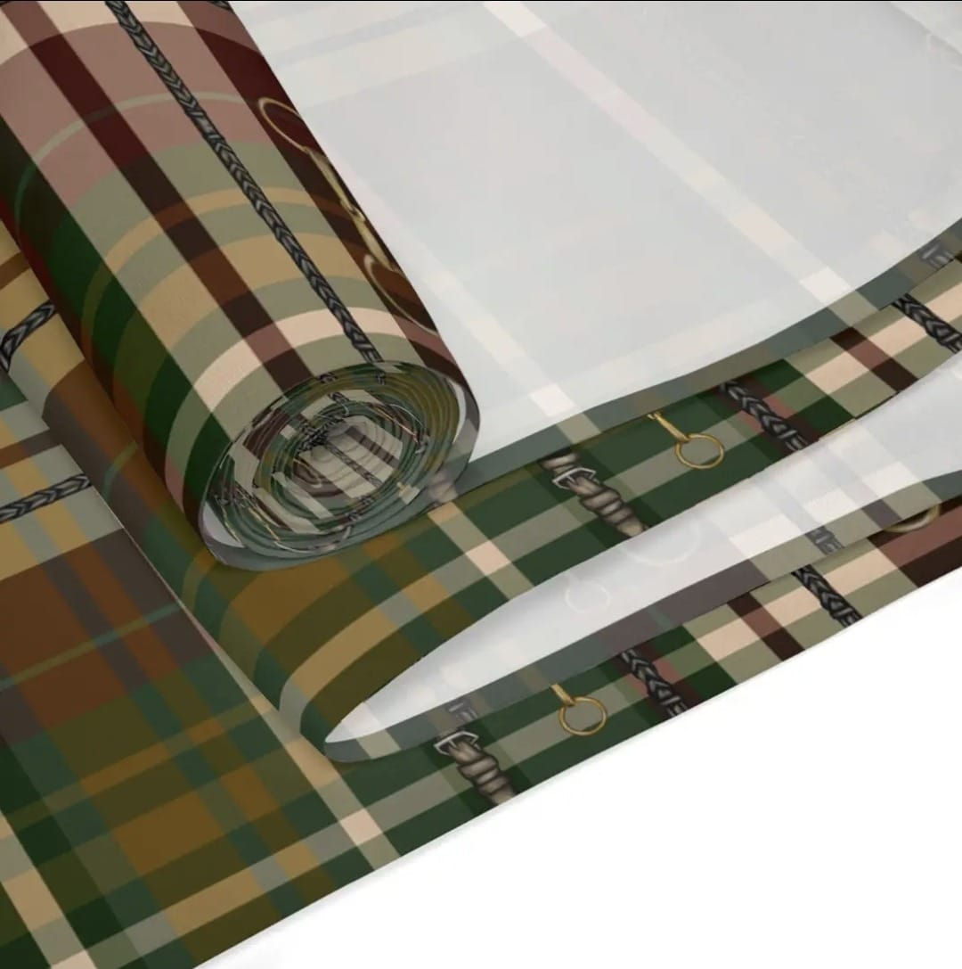 Green Plaid Dressage Table Runner — additional view