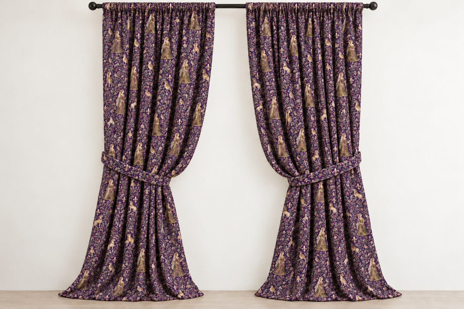 Falcon & Garden Ladies Drapery Panels, Pair