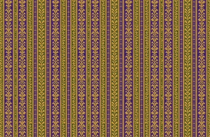 Stonehaven Purple & Olive Stripe Lumbar Pillow