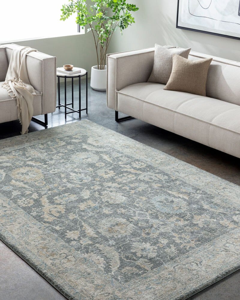 Surya Avellino Rug, Charcoal & Blue, 9'2" × 12' — additional view
