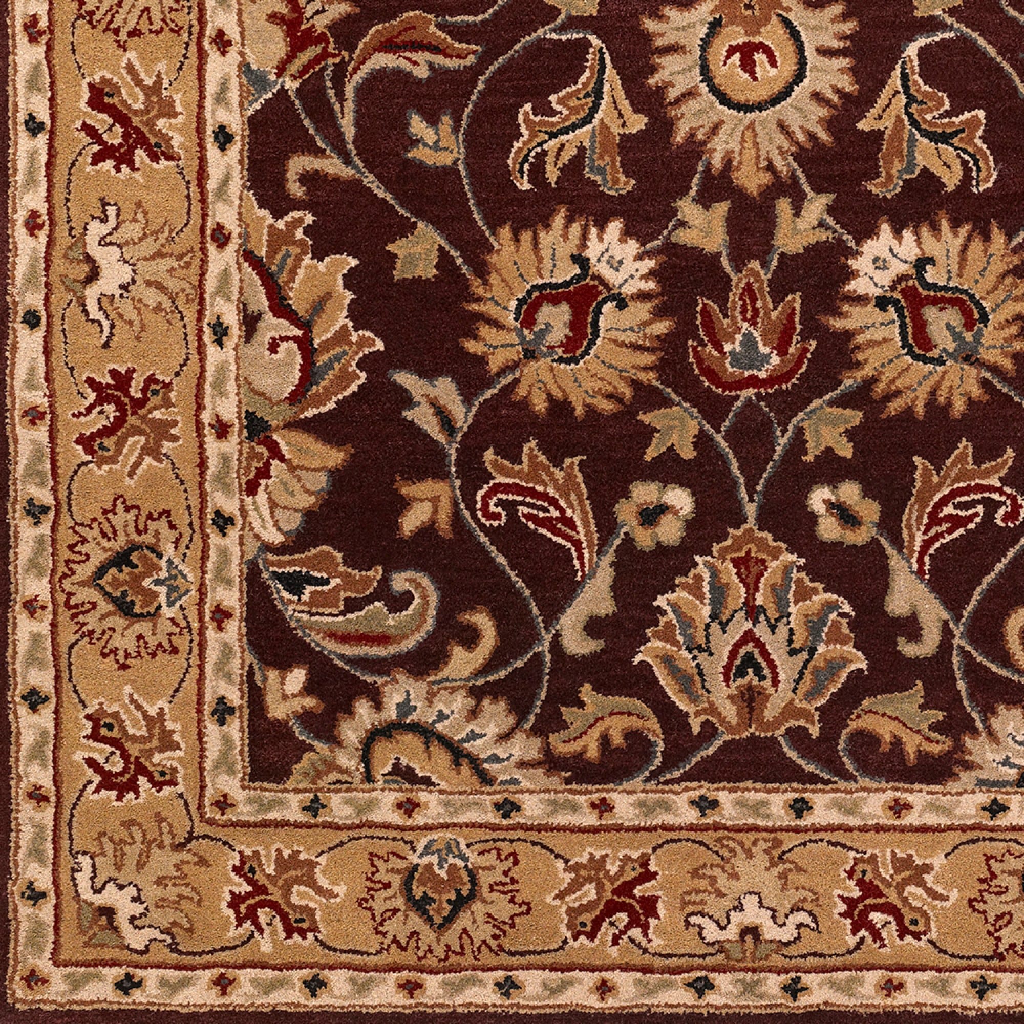 Surya Caesar Rug, Burgundy & Tan — additional view