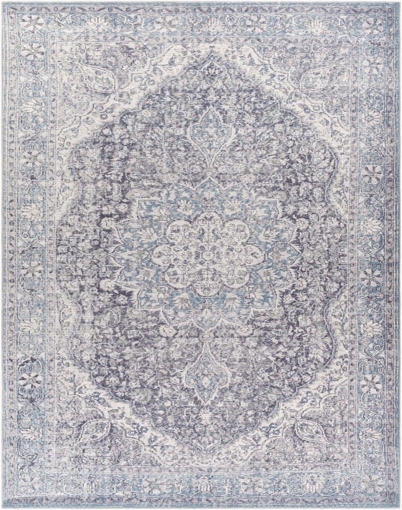 Surya Colin Rug, Blue & Ivory