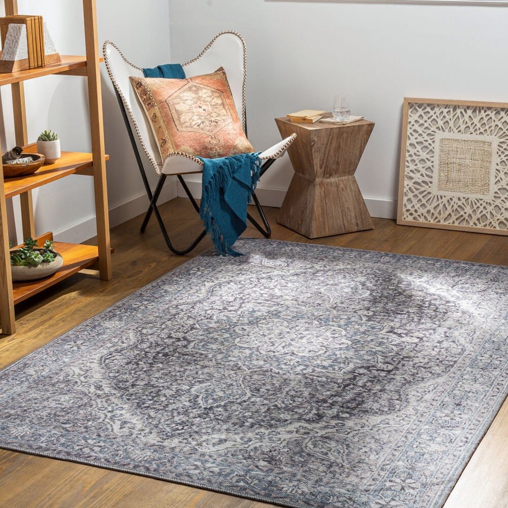 Surya Colin Rug, Blue & Ivory — additional view