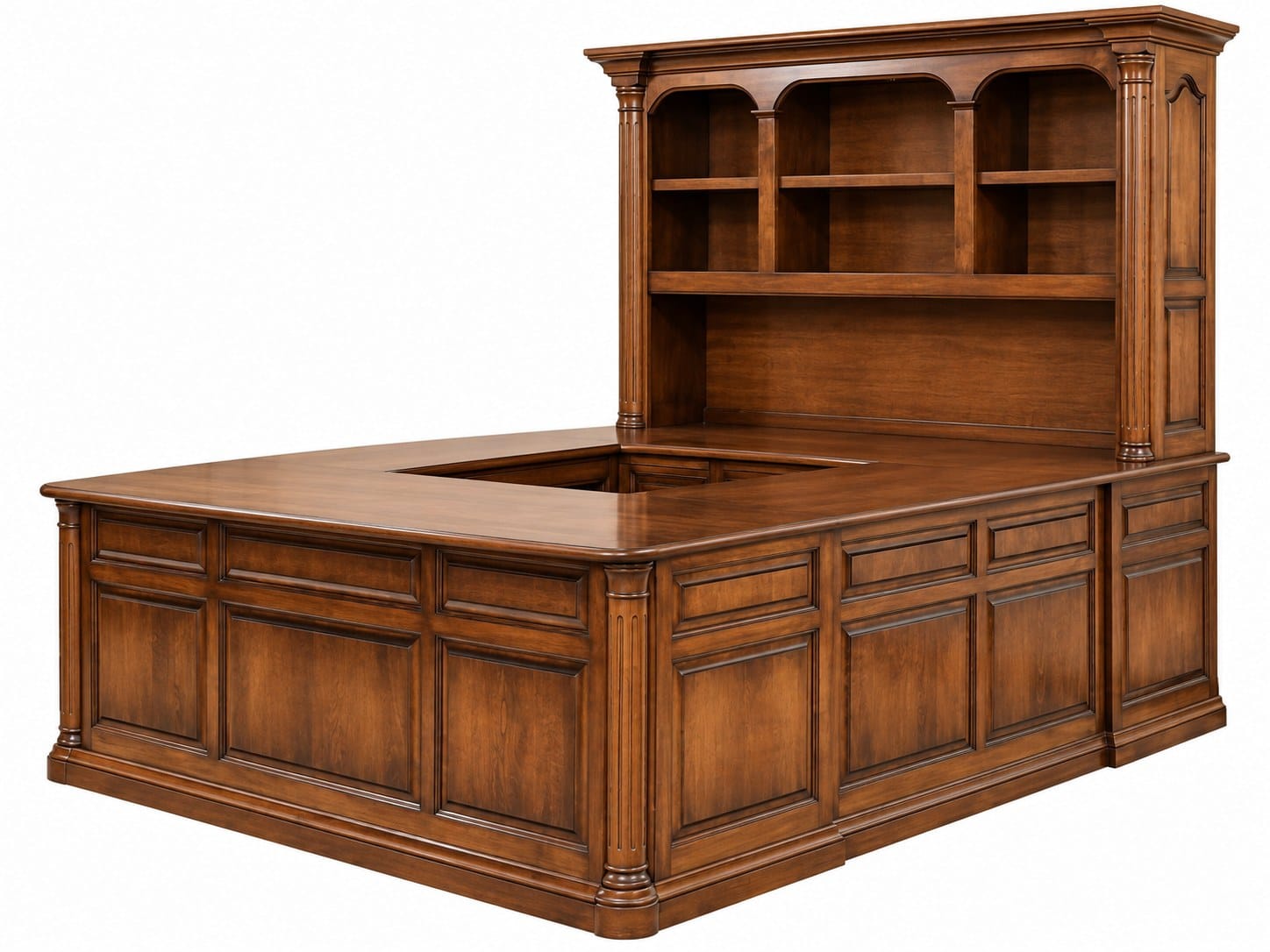 The Willowthorne U-Shaped Desk & Hutch — additional view