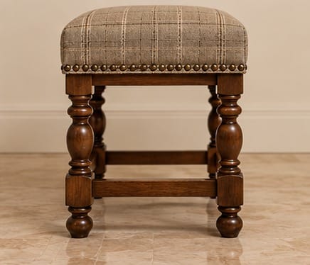 The Willowthorne Dressing Stool — Merino — additional view