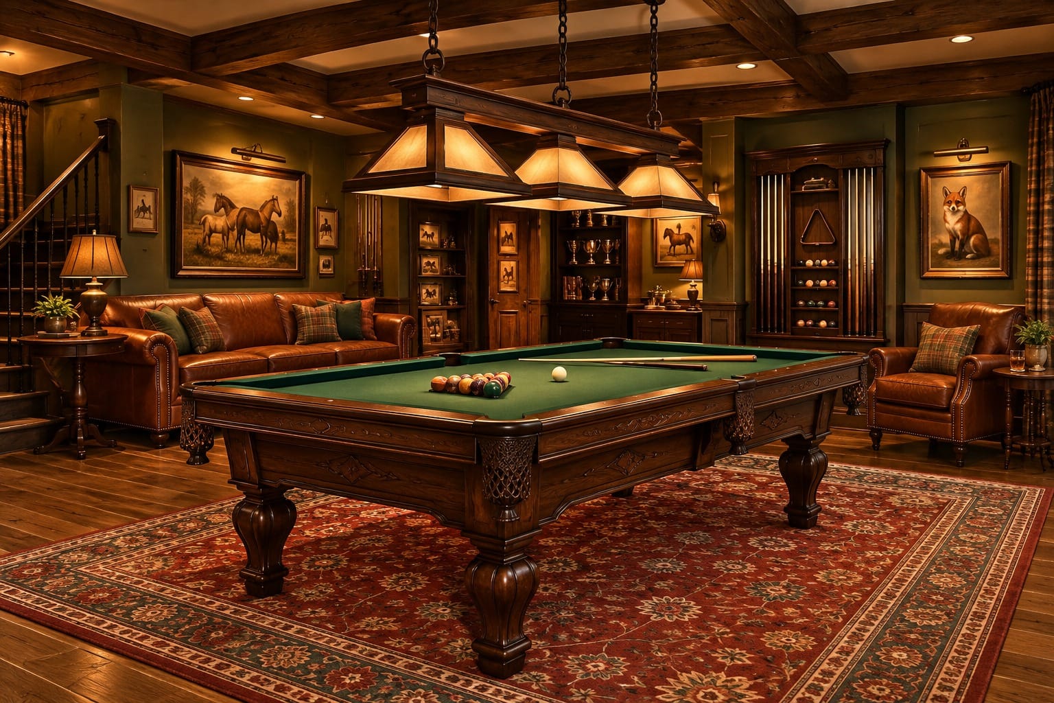 The Billiard Room — decorated room scene