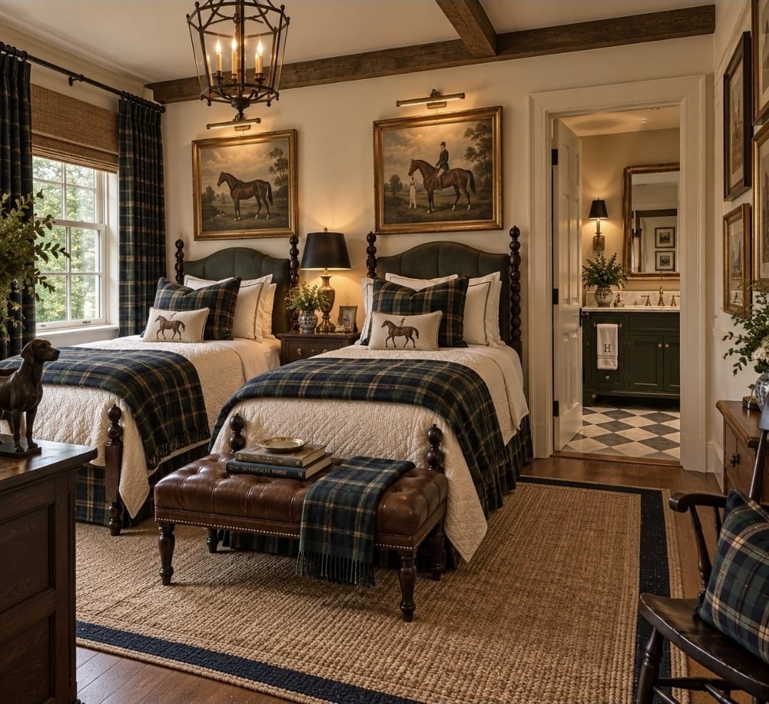 The Tartan Twin Room — decorated room scene