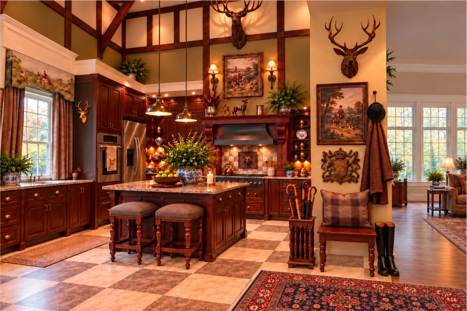 The Huntsman Kitchen — decorated room scene