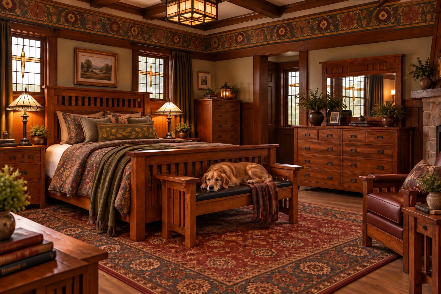 The Primary Bedroom · Houndstooth on Herringbone