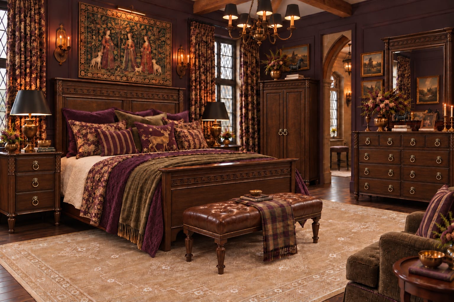 The Bedroom — decorated room scene